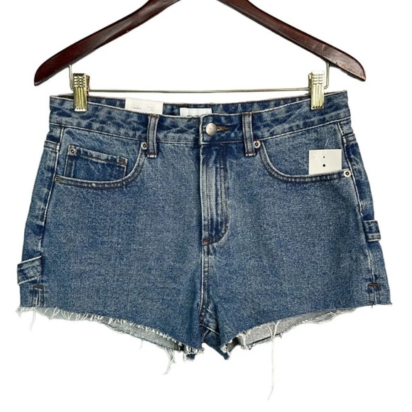 RVCA NWT The Highly Werked Carpenter Jean Shorts Vintage Vibe High Waist Size 29 - Picture 14 of 14